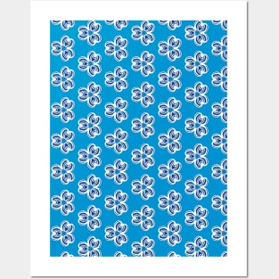 Electric Blue Blossoms Posters and Art